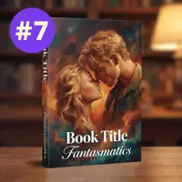 A close-up book cover mockup showing the profiles of a man and a woman in an intimate moment, leaning their heads together. A crisp white "Book Title" text is positioned at the bottom.