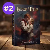 A book cover showing a man in a vest and a woman in a light dress in a passionate embrace and kiss. The background is dark and mystical, featuring silhouettes of birds in flight and dramatic clouds.